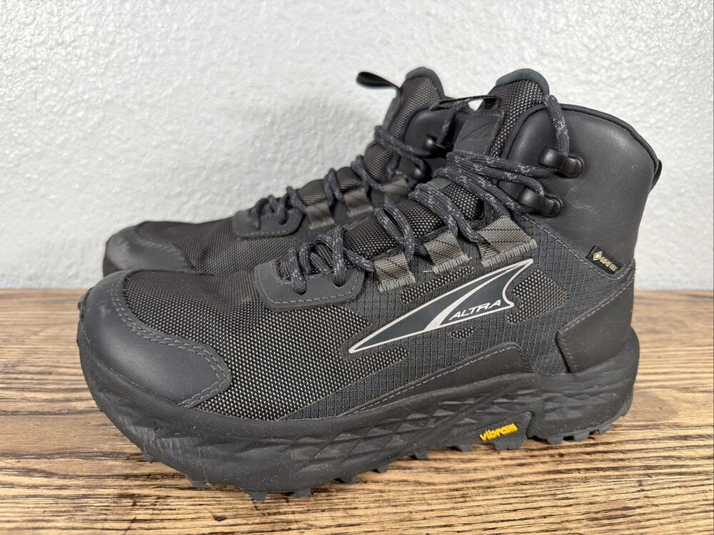 Altra Timp Hiker GTX Womens 7.5 Black Waterproof Trail Hiking Shoes ALOA85P8000